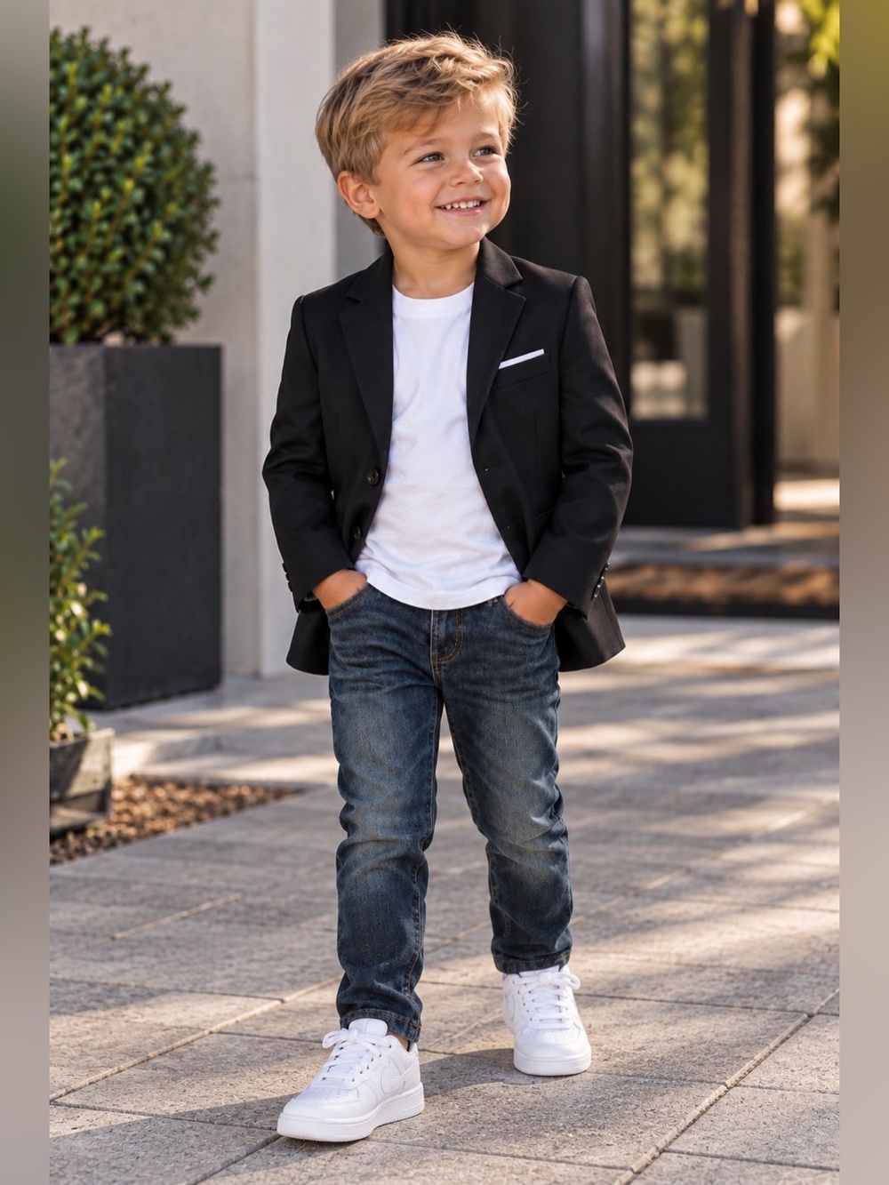 NWOT Addneo Boys Blazer Formal Slim Fit Suit Jacket for Kids School Sport Coat